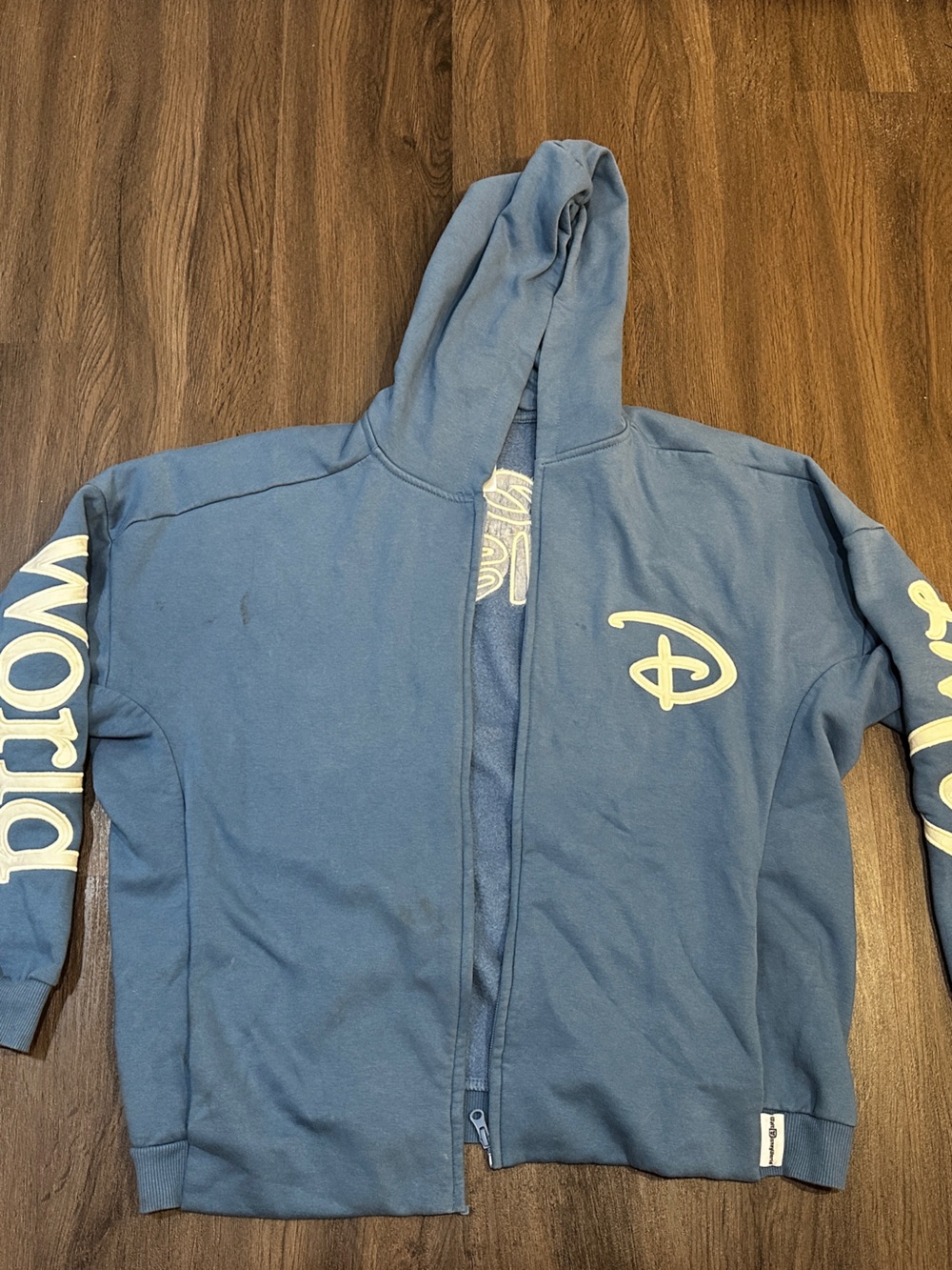 Disney Parks Walt Disney World Blue Full Zip Hoodie Adult Large - Picture 6 of 11